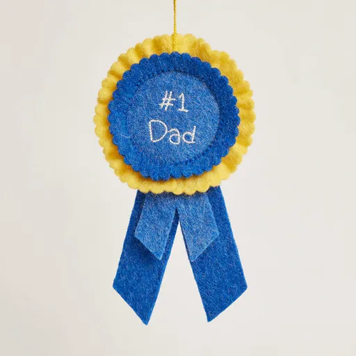 #1 Dad Ribbon Badge