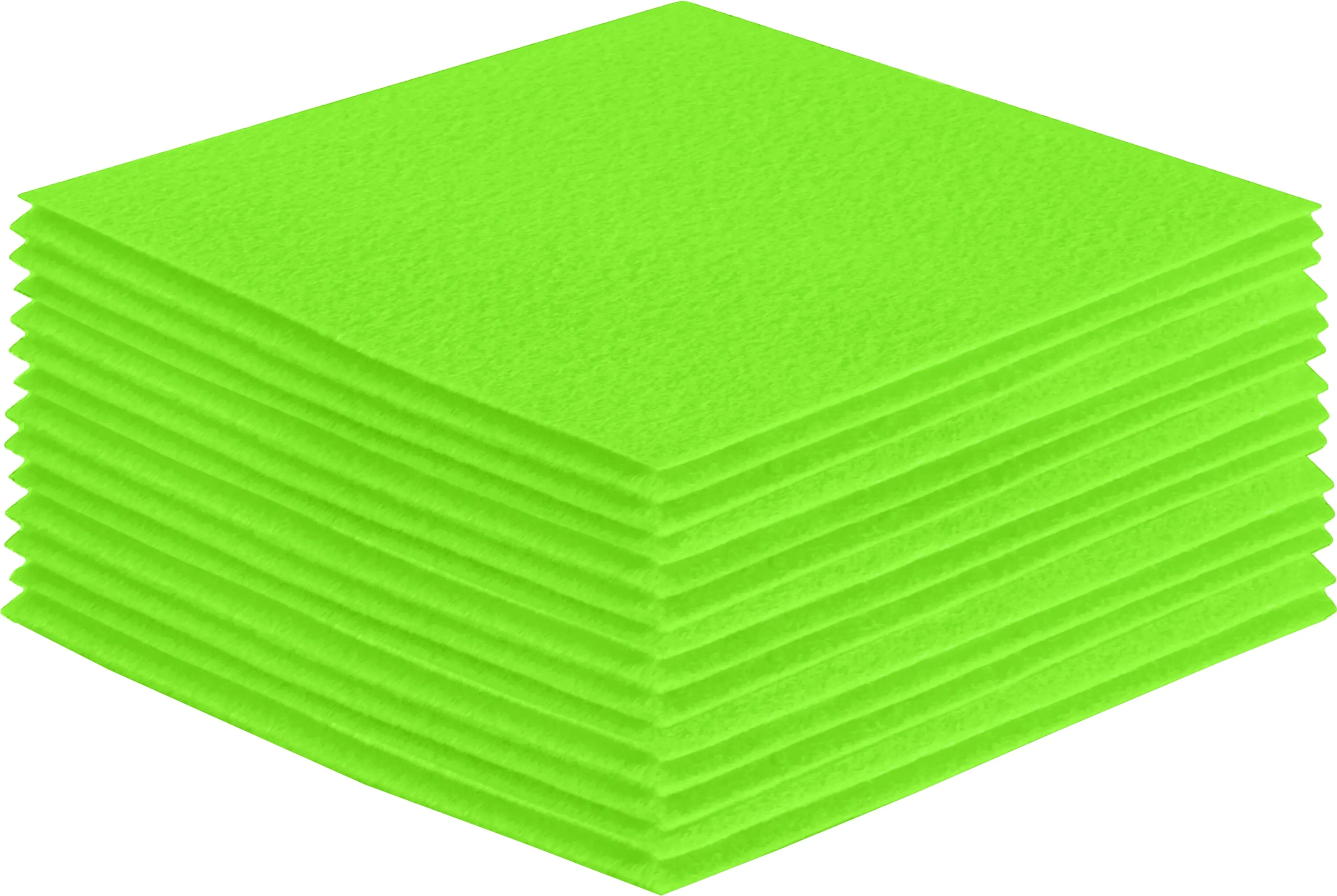 Acrylic Felt Craft Sheet Packs | Neon Green A54