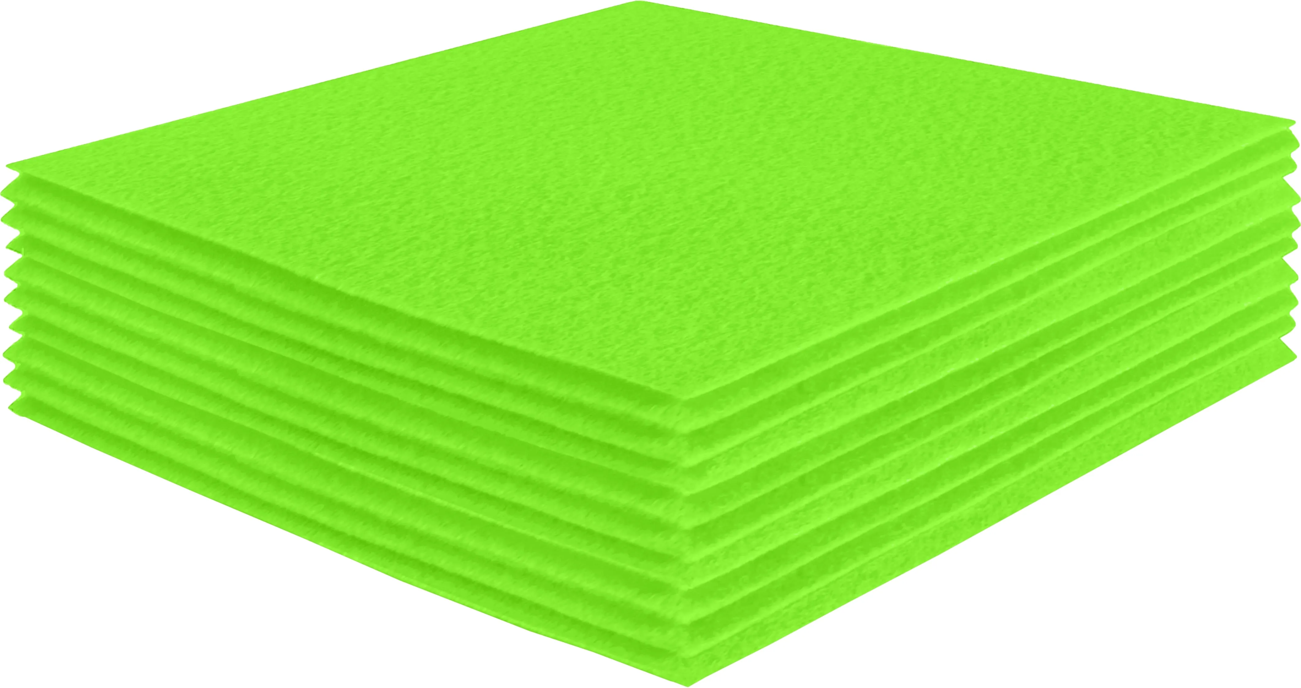 Acrylic Felt Craft Sheet Packs | Neon Green A54