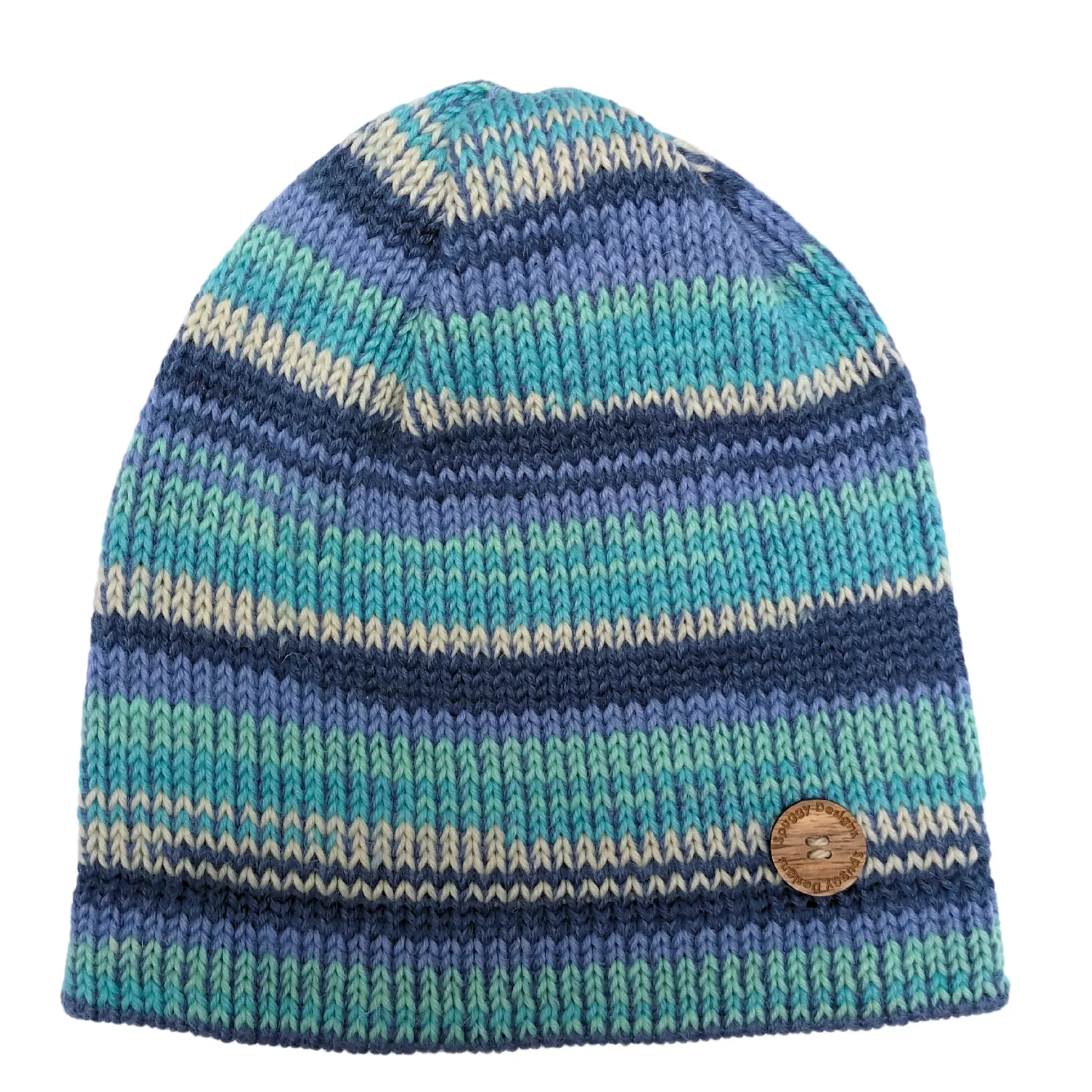 Adults Winter Ice Striped Beanie Hat