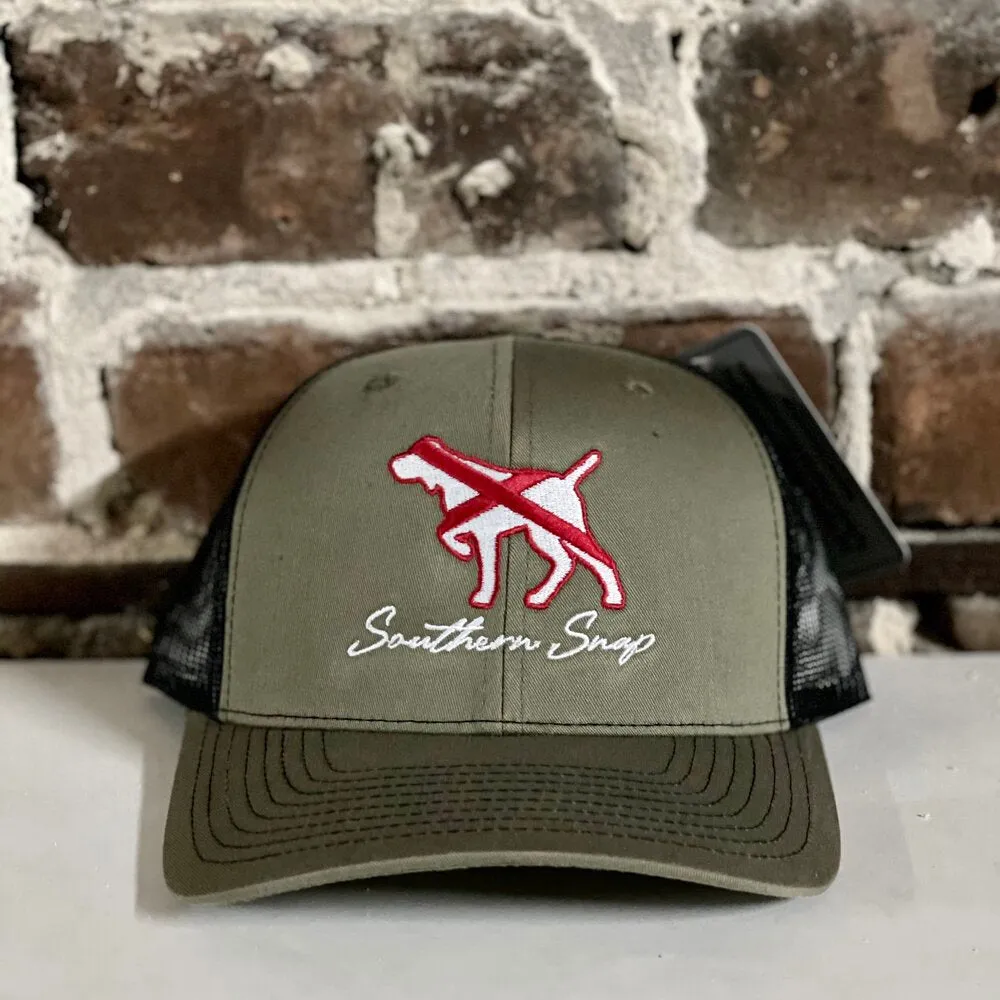 Alabama Leather Patch Pointer Trucker Hat