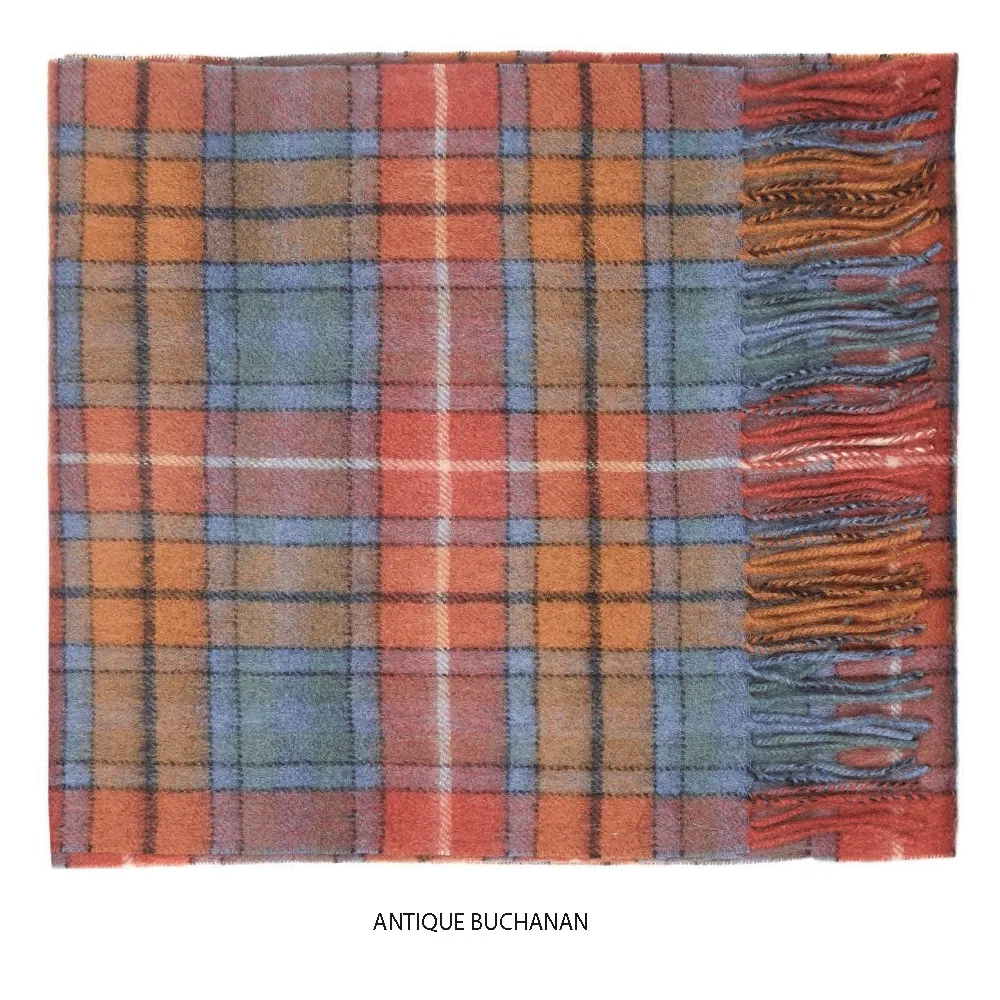 Antique Buchanan Lambswool Check Scarf