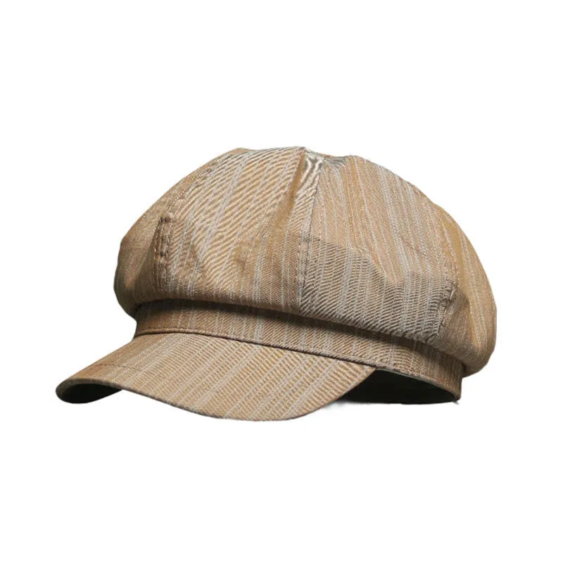 Artist Painter Vertical Stripes Beret Hat