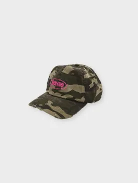 Barb Distressed Camo Dad Cap - Pink