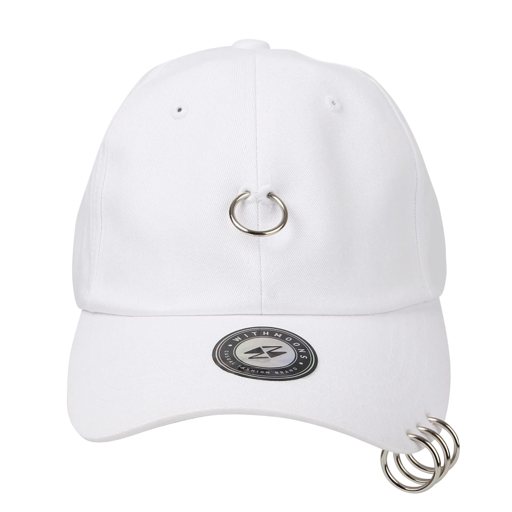 Baseball Cap Iron Ring Pierced K-Pop Hip Hop Hat TR11145