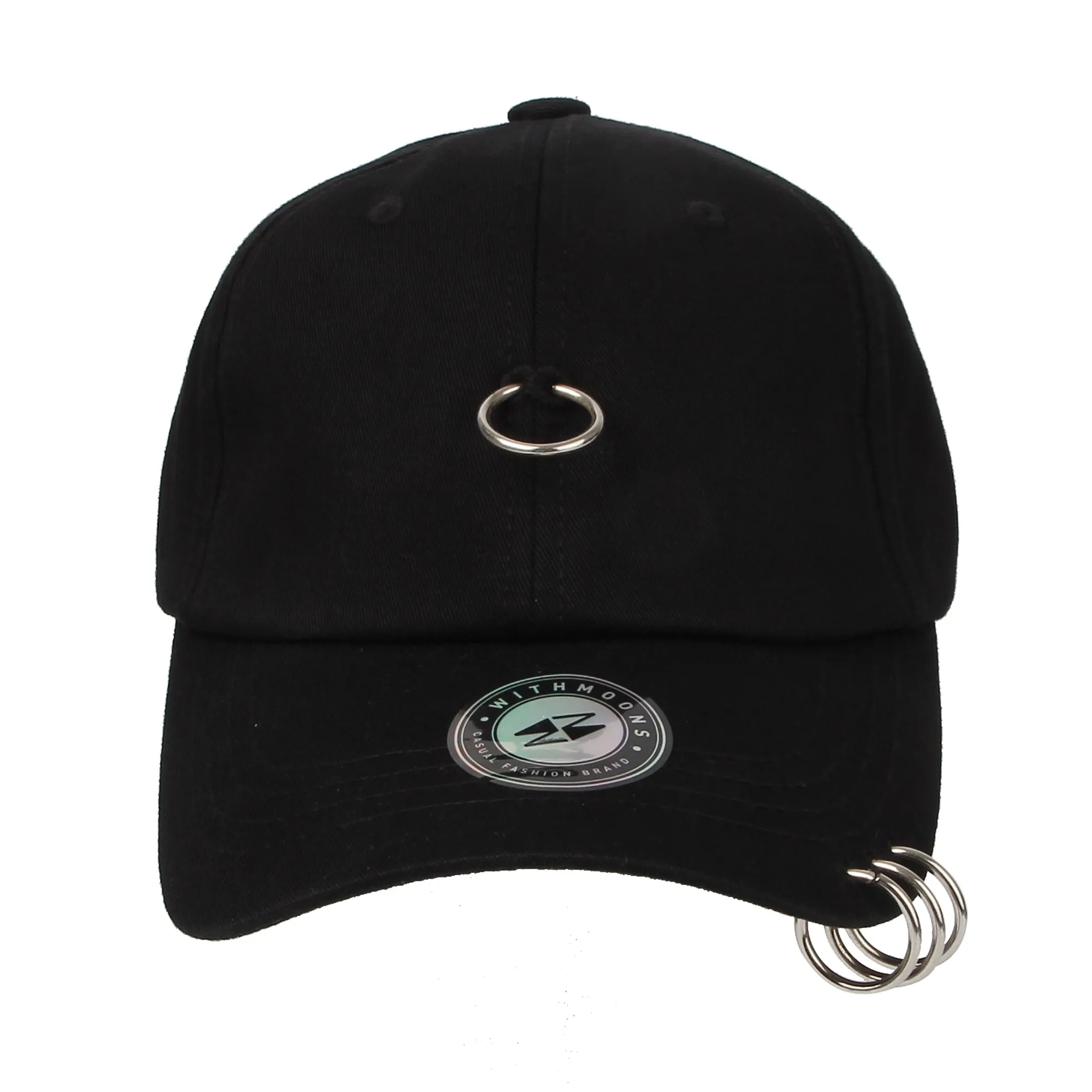 Baseball Cap Iron Ring Pierced K-Pop Hip Hop Hat TR11145