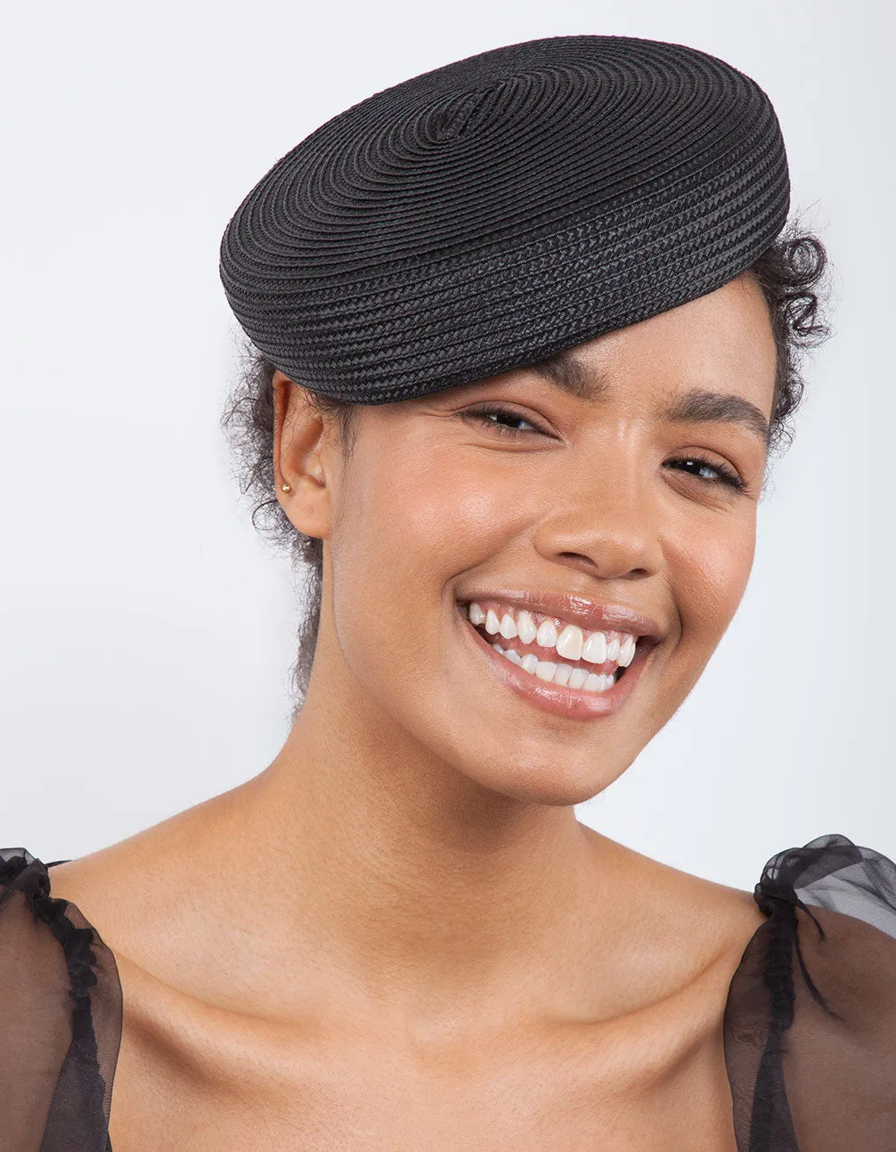 Black Weave Beret Headband