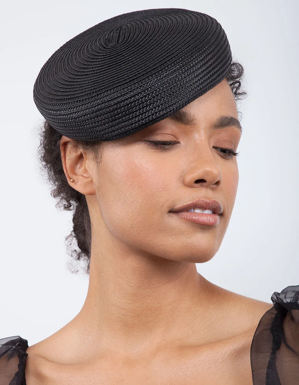 Black Weave Beret Headband