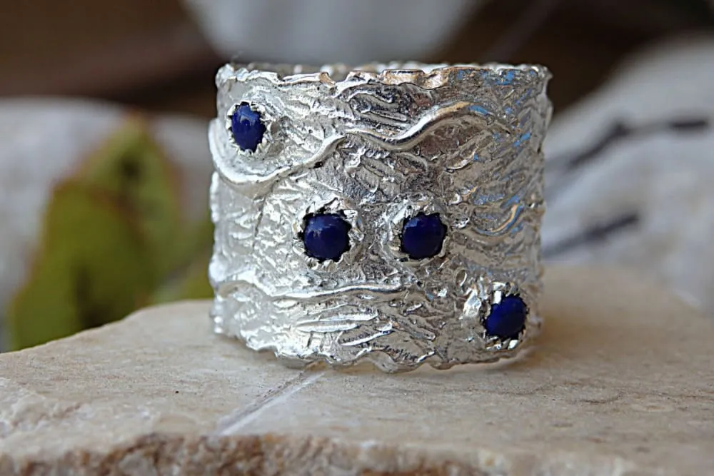 Blue gemstone ring