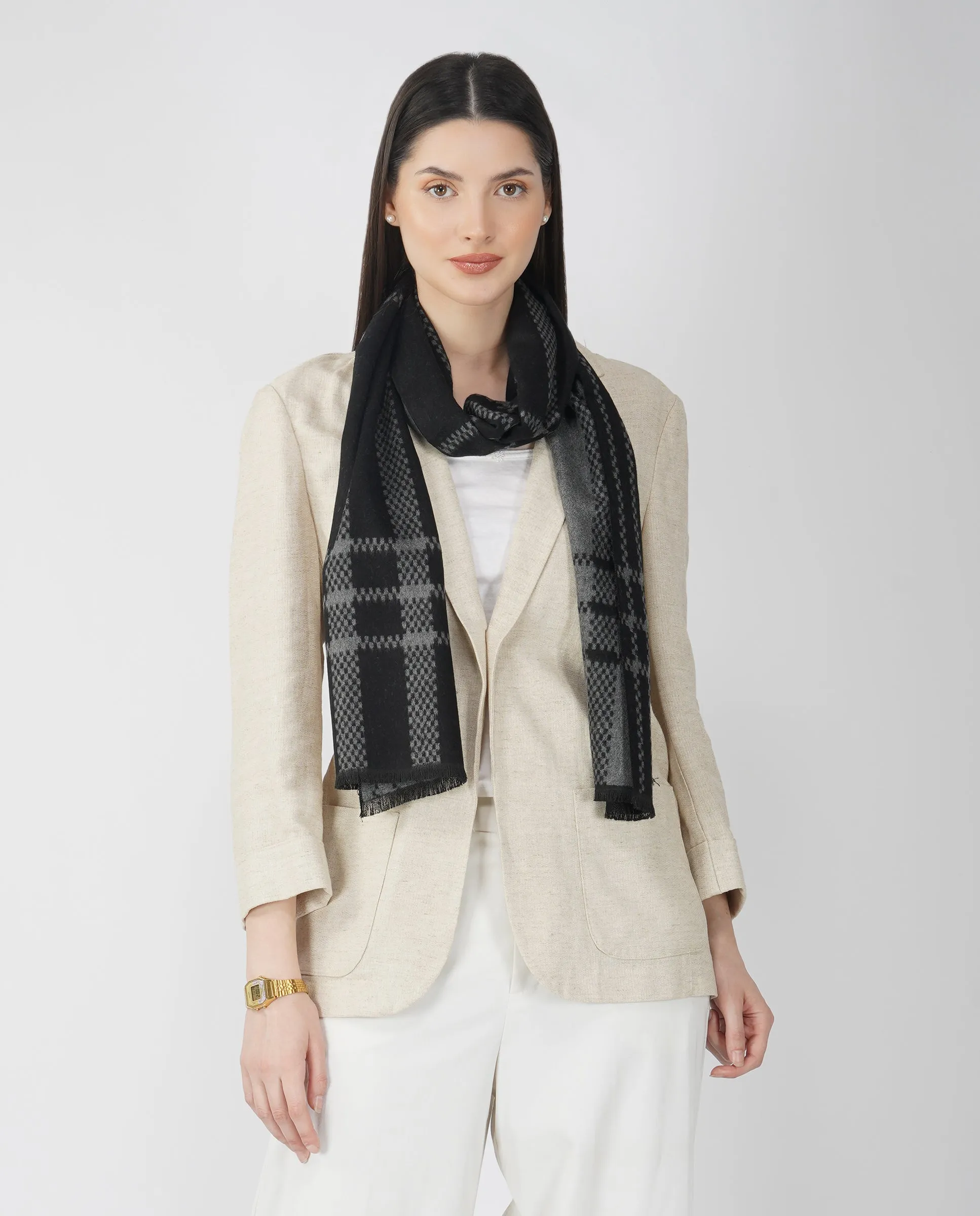 Casually Professional Wool Blend Scarf - Unisex Scarf