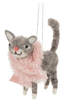 Cat with Scarf Ornament