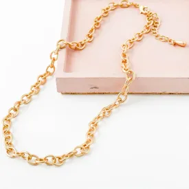 Chunky Matte Gold Cable Chain Necklace