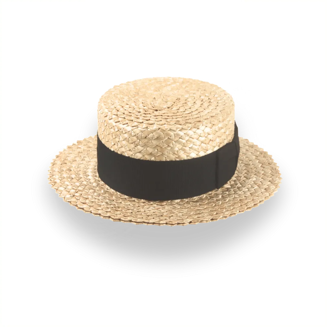 Customizable Classic Straw Boater for Men with Premium Comfort | The Skimmer