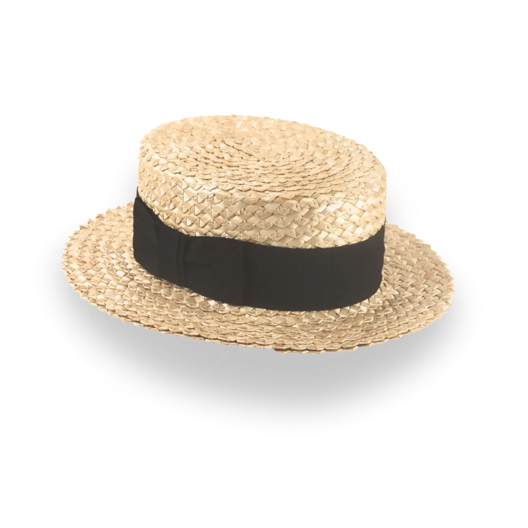 Customizable Classic Straw Boater for Men with Premium Comfort | The Skimmer