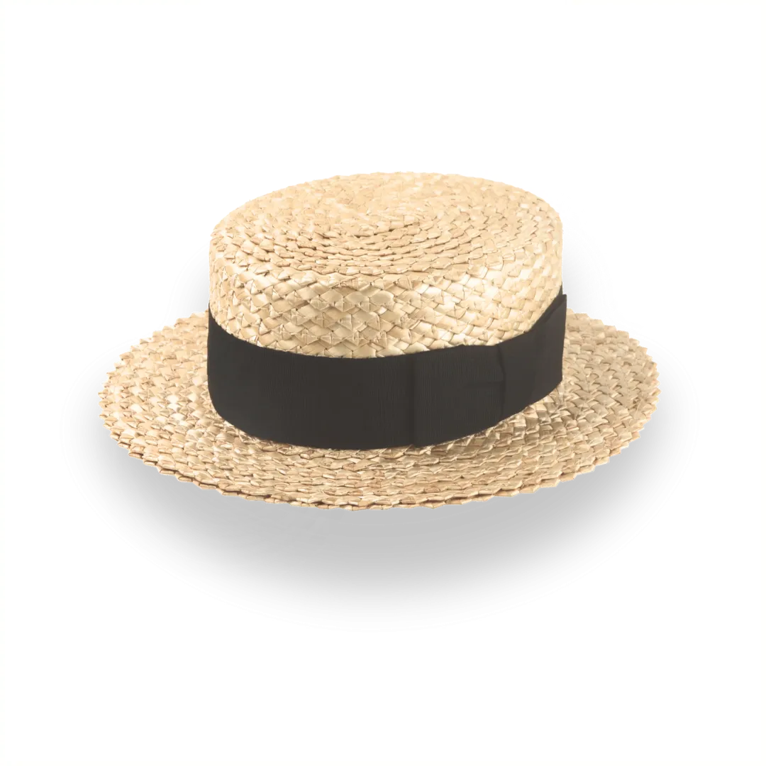 Customizable Classic Straw Boater for Men with Premium Comfort | The Skimmer