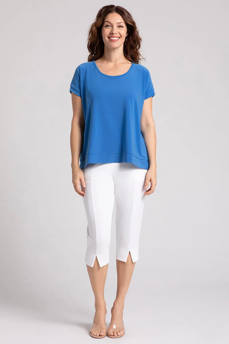 Dolman Scoop Neck Boxy Top | Marine