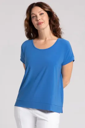 Dolman Scoop Neck Boxy Top | Marine