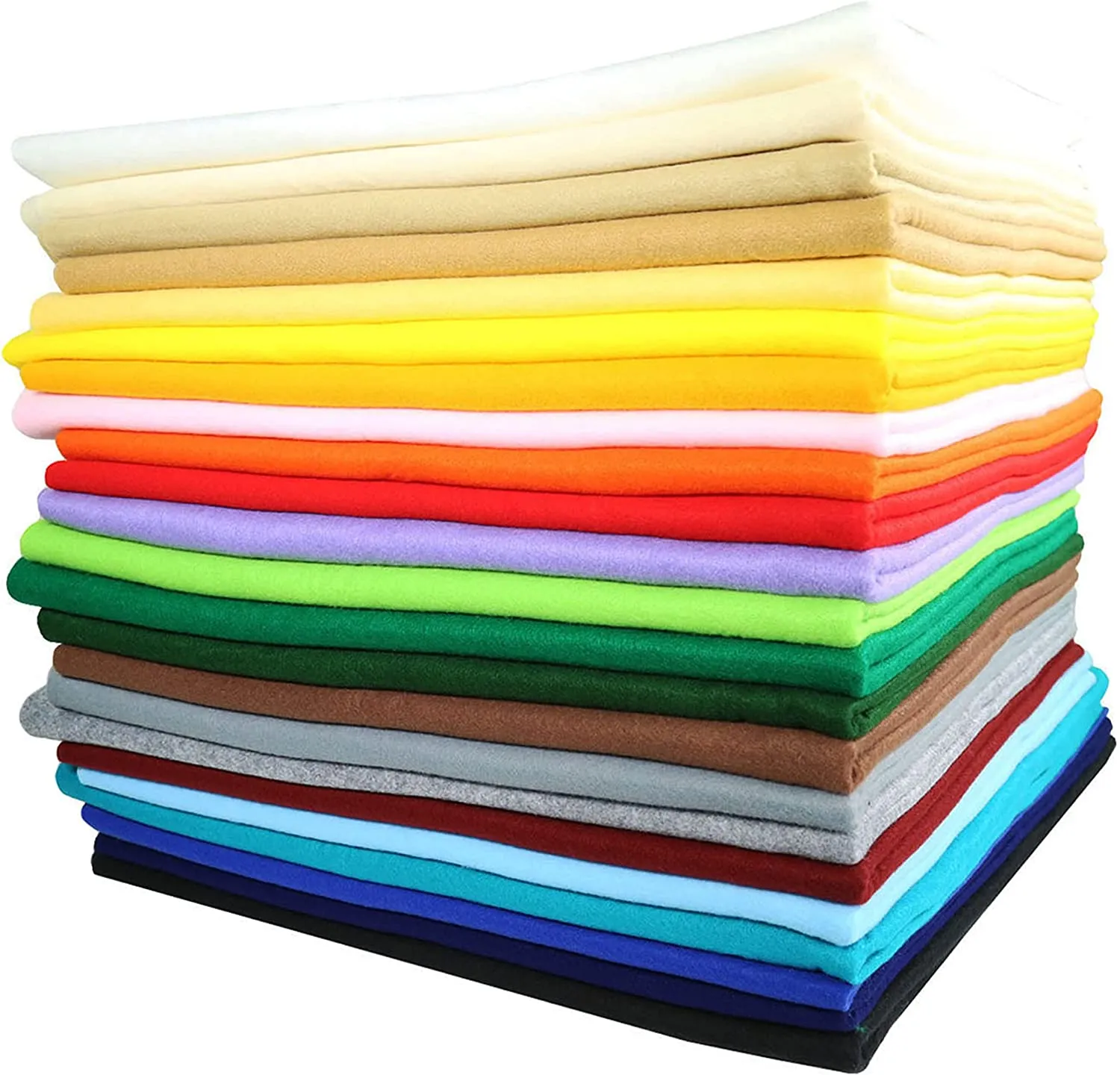 FabricLA 100% Acrylic Felt Fabric - Pre-Cut | 8X8 Inches | 30 pieces | Multi-Colors