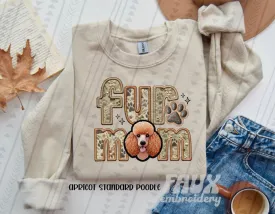 Fur Mom Apricot Poodle Dog Sweatshirt  - Natural Stone