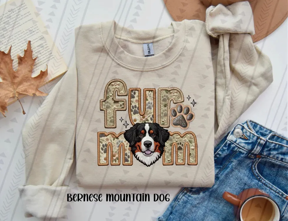 Fur Mom Bernese Mountain Dog  Sweatshirt  - Natural Stone