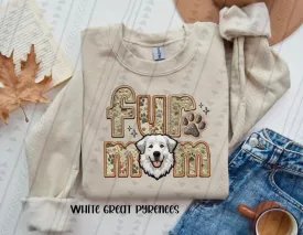 Fur Mom White Great Pyrenees Dog Sweatshirt  - Natural Stone