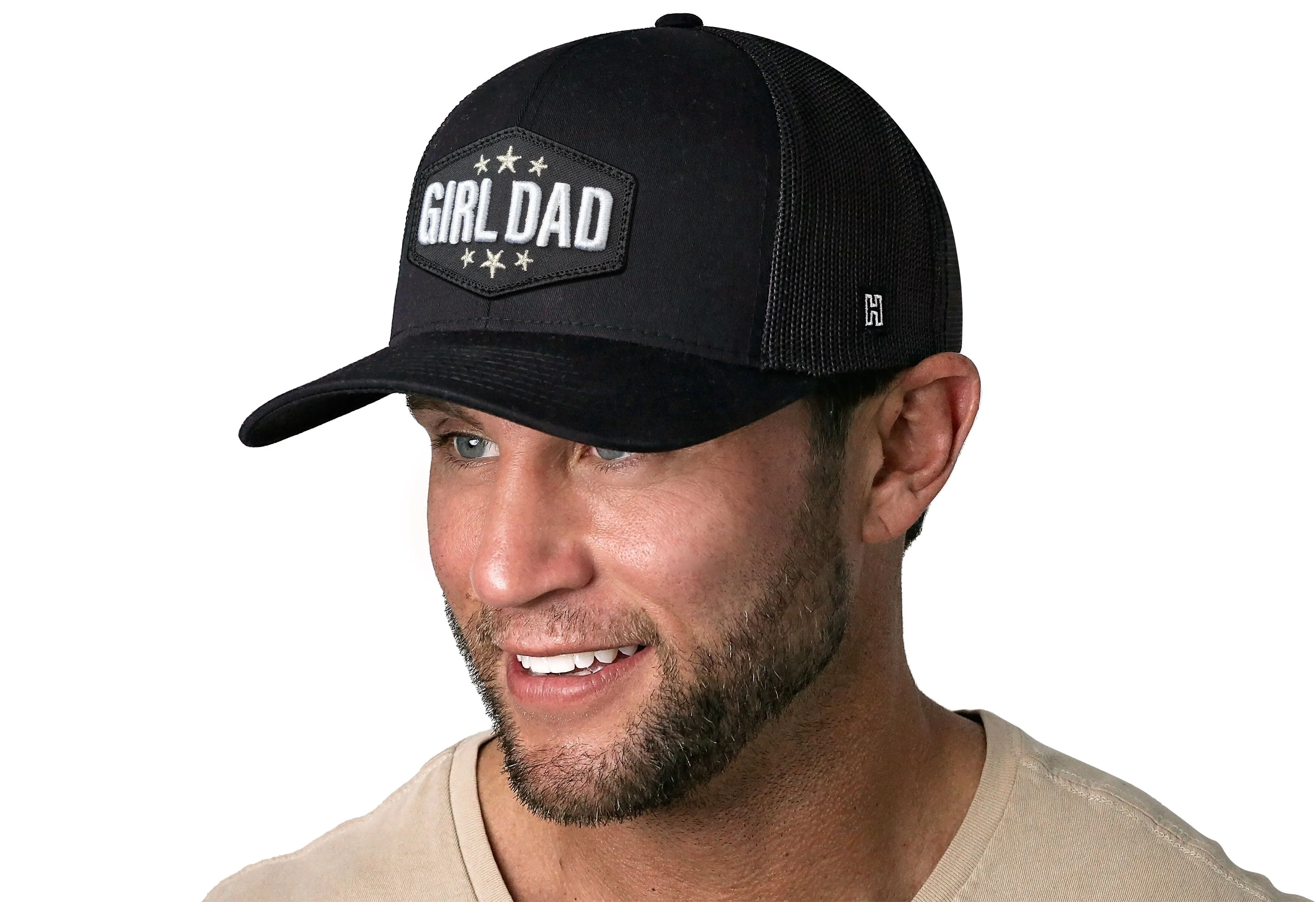 Girl Dad Trucker Hat  |  Black Snapback