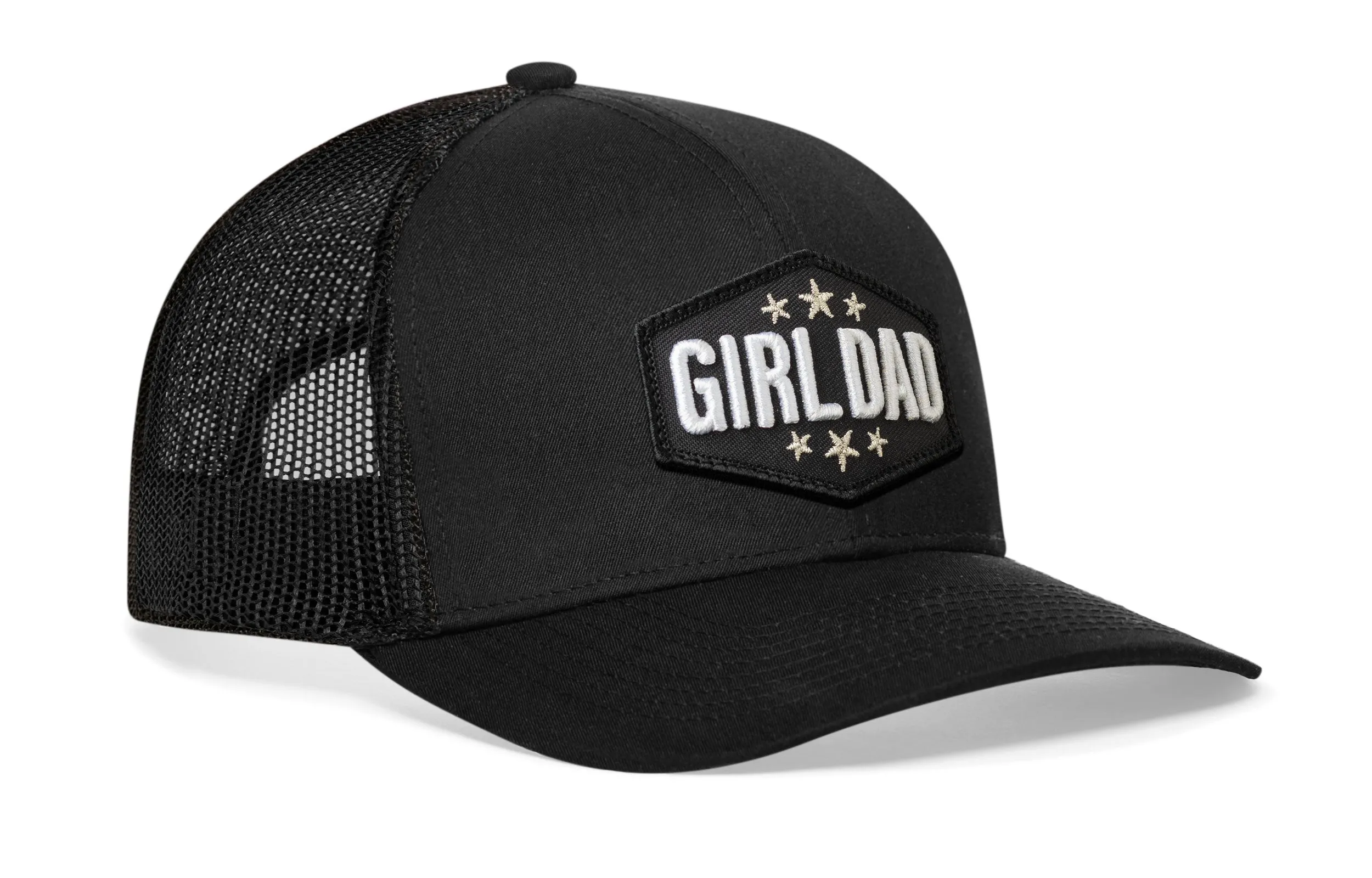 Girl Dad Trucker Hat  |  Black Snapback