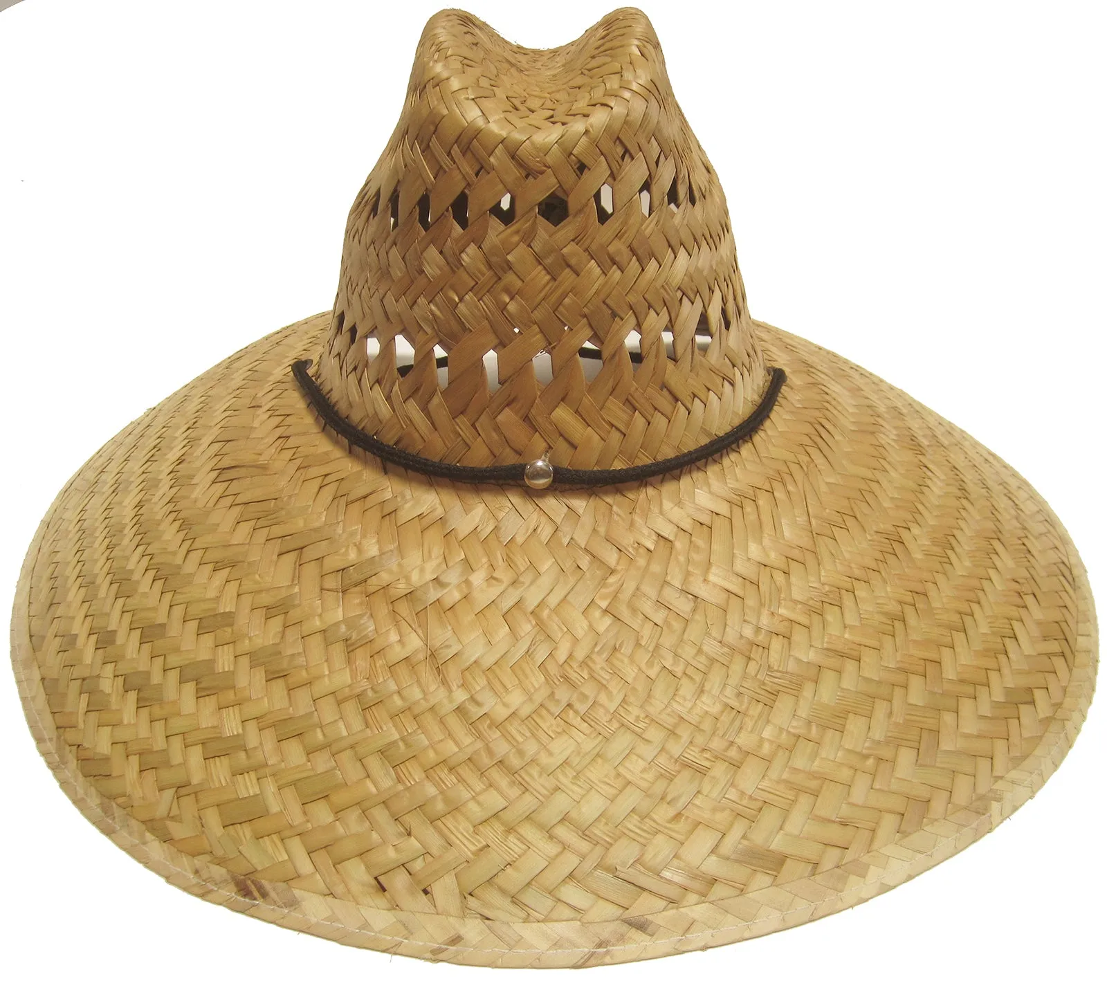 Headchange Straw Lifeguard Hat Western Crown 5" Brim Mexican Palm