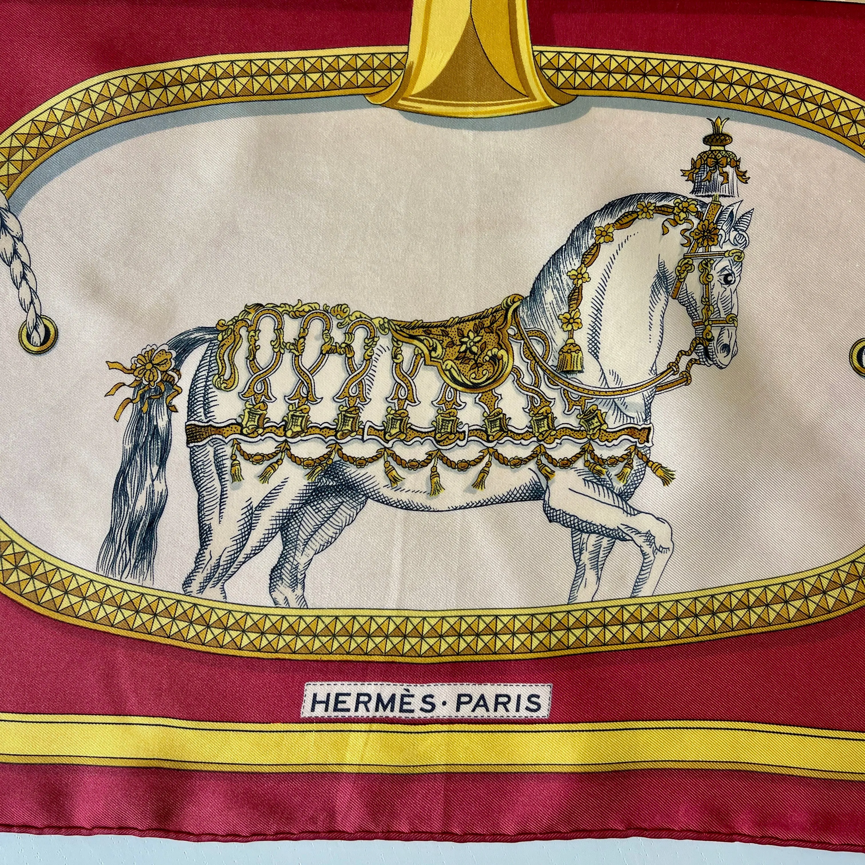 HERMES Vintage Silk Scarf