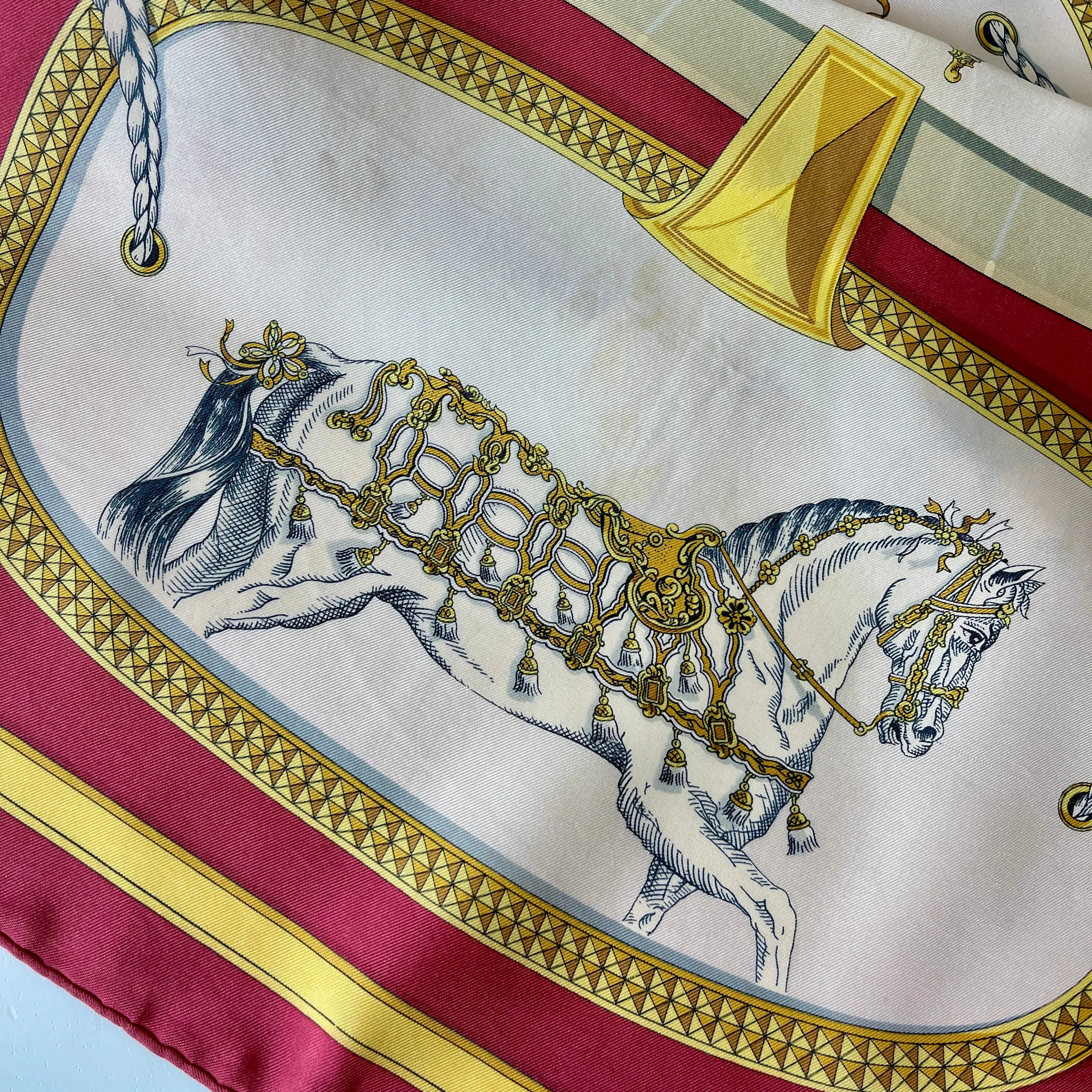 HERMES Vintage Silk Scarf