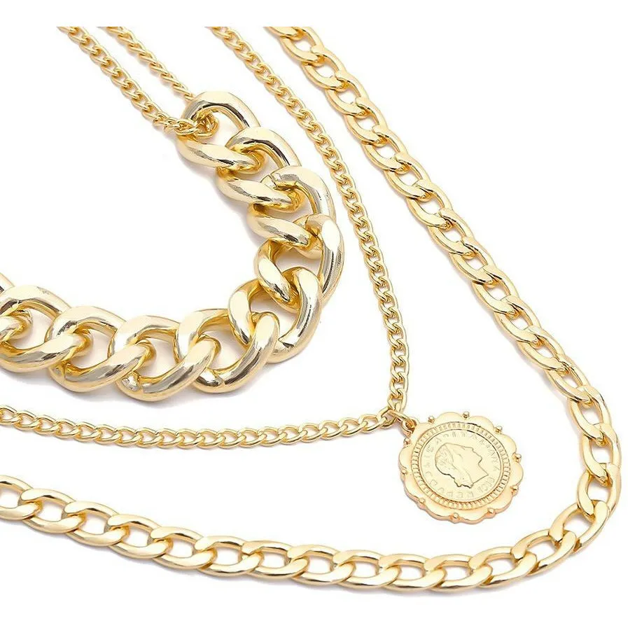 Homegirl Punk Chain Layered Necklace