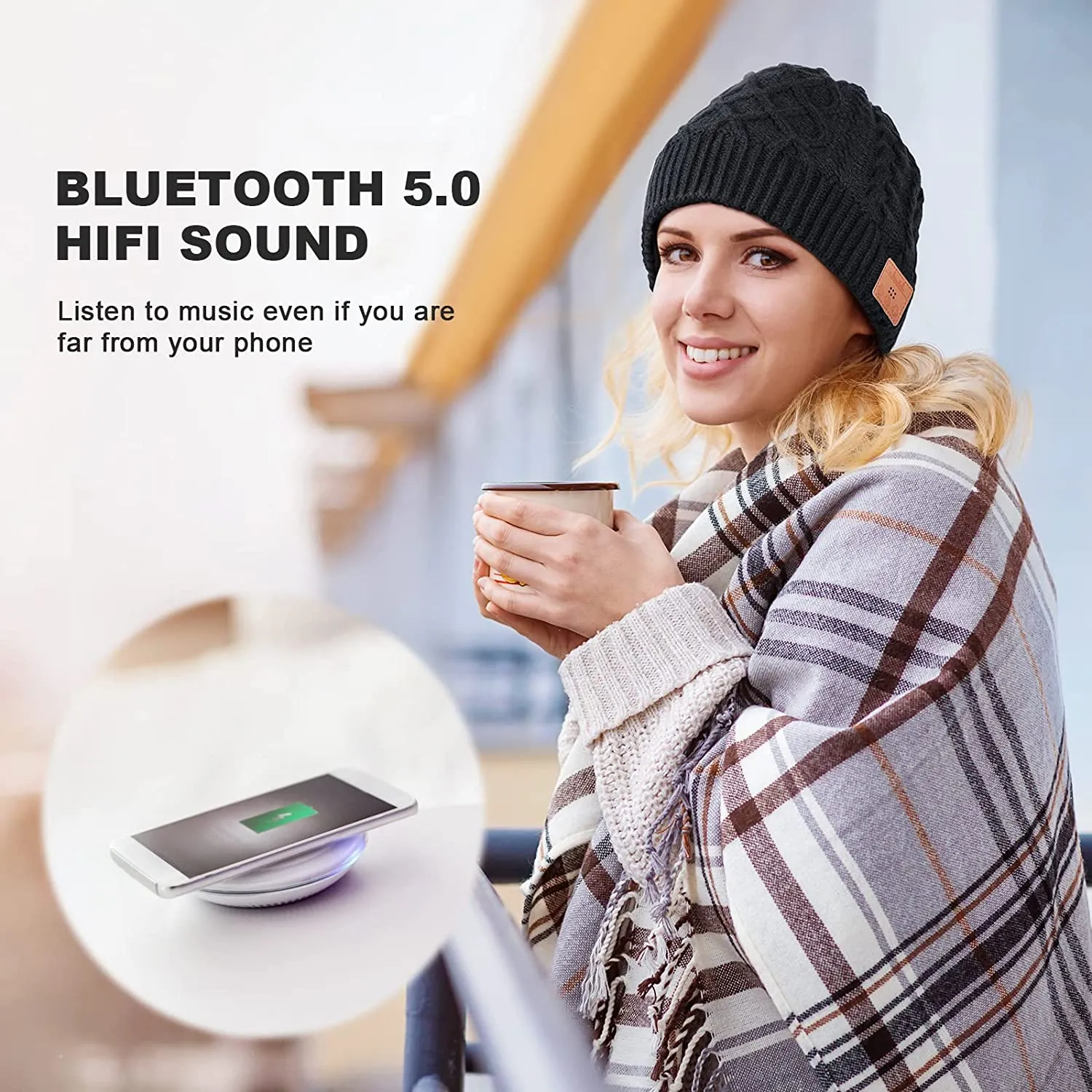 ITEM# 0031   Bluetooth Beanie Gift for Men Women Teen Boys Girls Husband Wife Dad Mom Music Knit Hat with Bluetooth 5.0 Headphones (Watch Video)