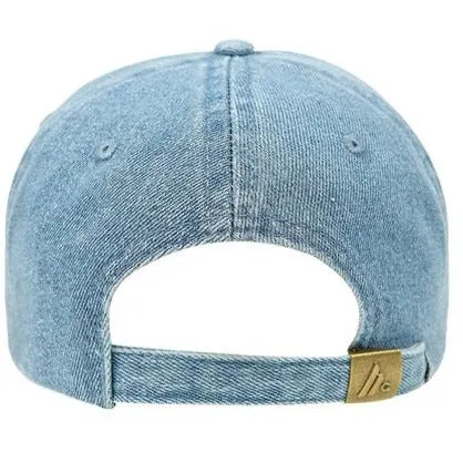 Low Profile Unstructured Denim Garment Washed Cap