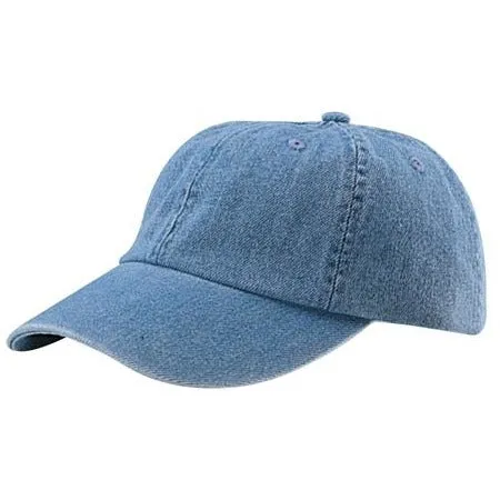 Low Profile Unstructured Denim Garment Washed Cap