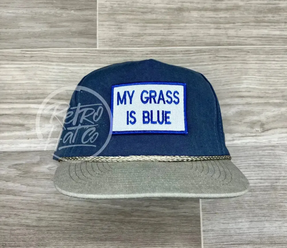 My Grass Is Blue on 2-Tone Stonewashed Rope Hat