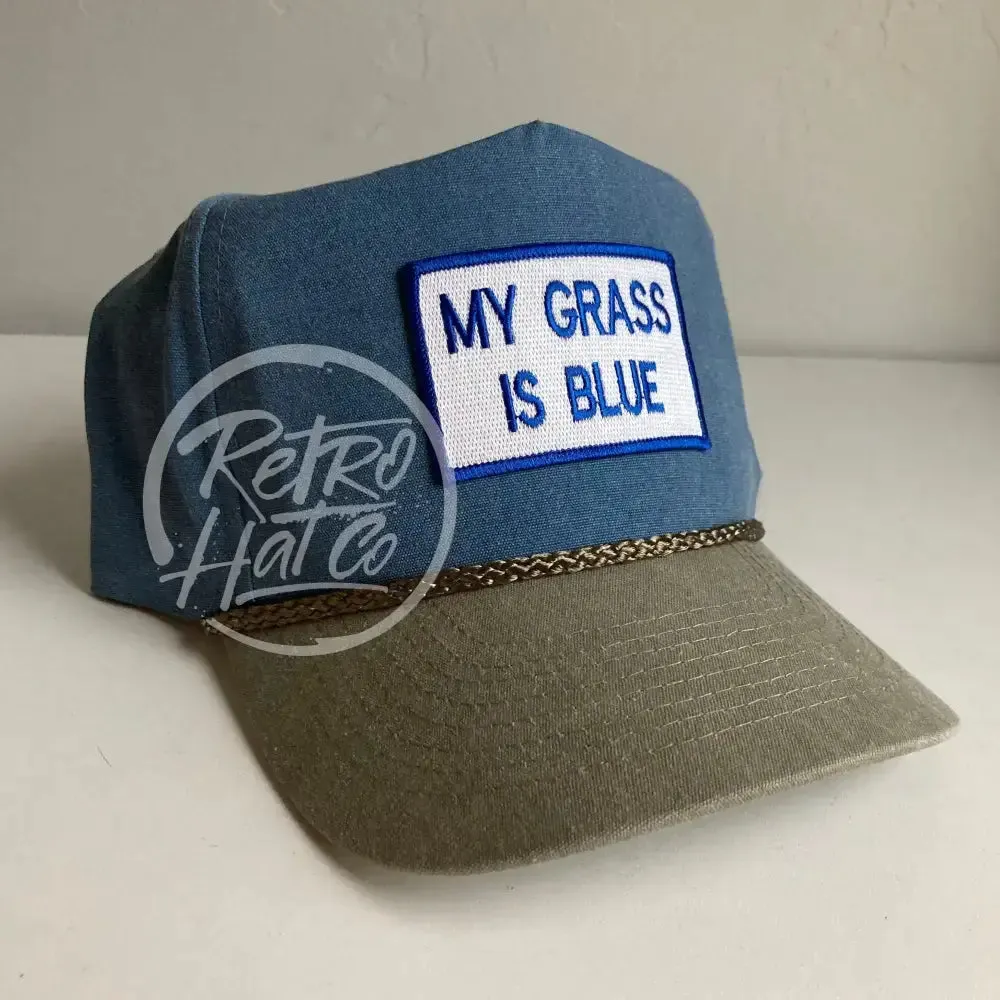 My Grass Is Blue on 2-Tone Stonewashed Rope Hat