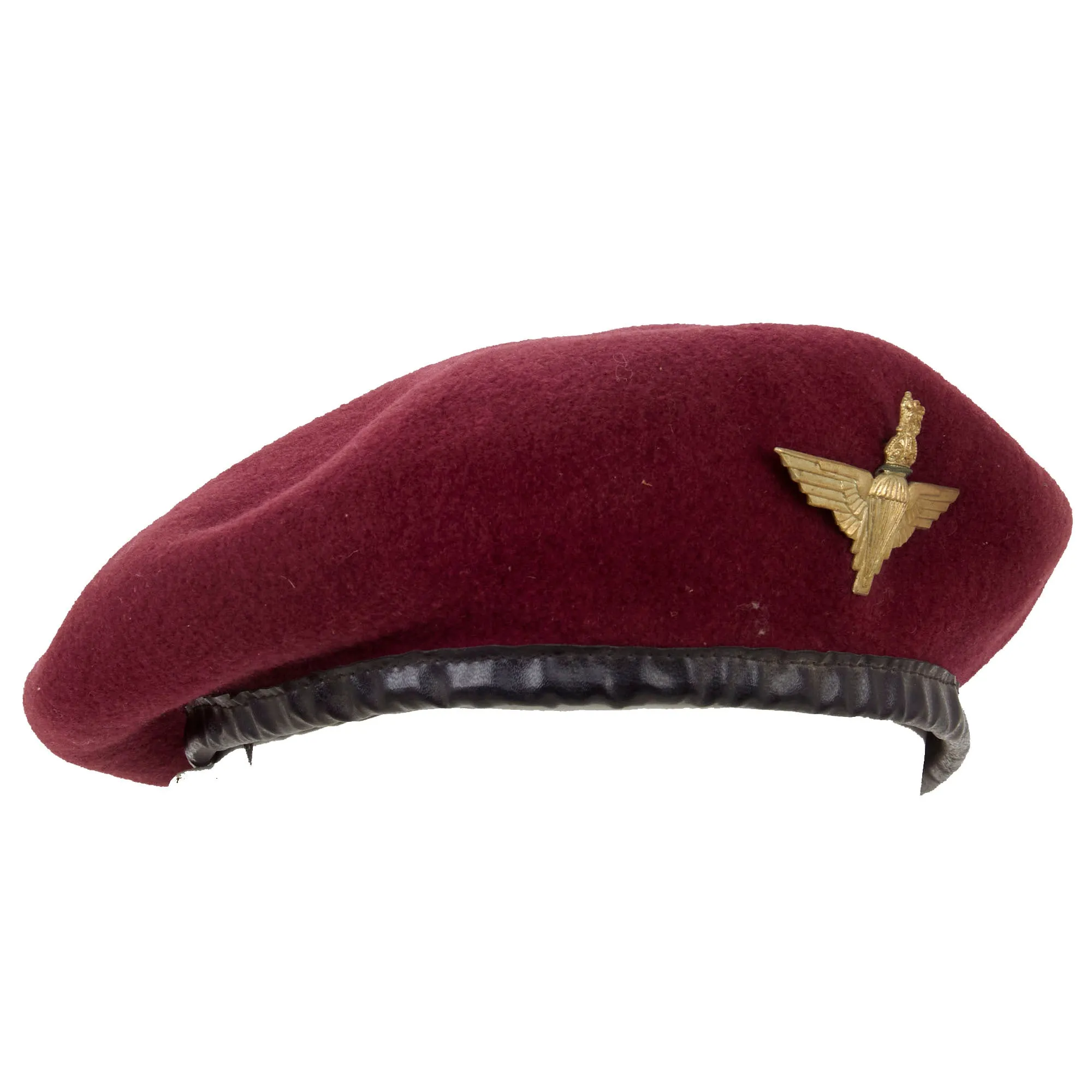 Original British WWII Parachute Regiment Maroon Beret by Corne With Badge