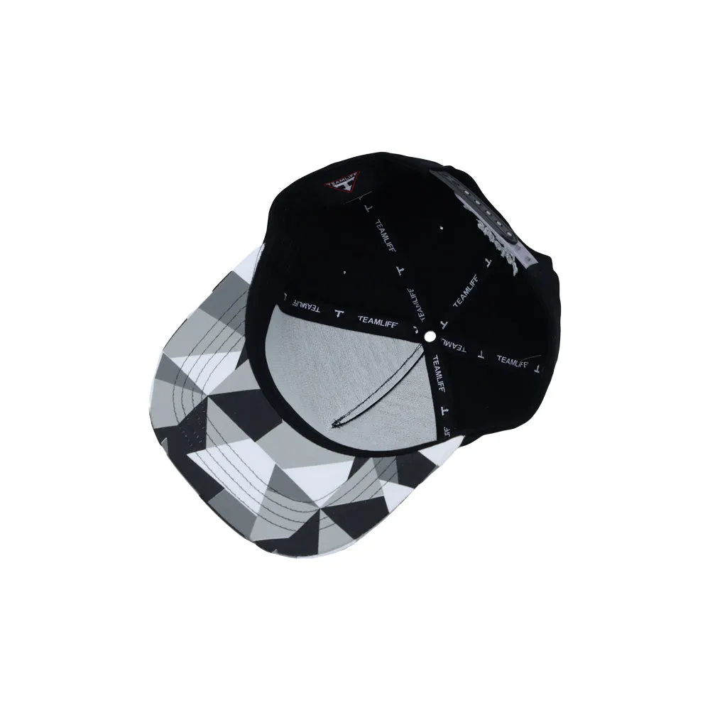 Ox Paper Fold Patch Geometry Pattern Cotton Snapback Hat Flat Brim Baseball Cap TR21484