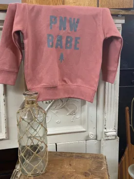 Pink PNW Babe Toddler Crew Neck Sweater