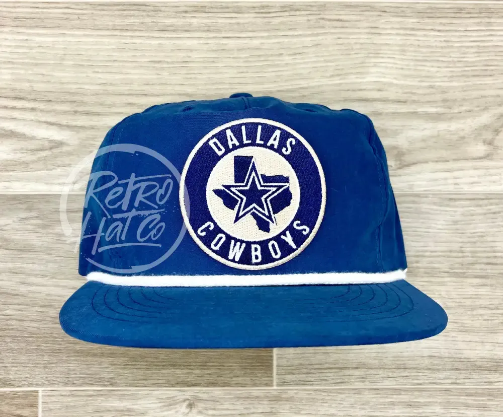 Retro Dallas Cowboys Crest on Blue Poly Rope Hat