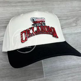 Retro Oklahoma Sooners / OU Arch on Natural/Black Hat