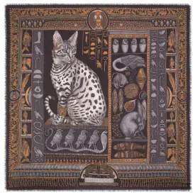 Sabina Savage "Bastet's Bounty" Wool/Silk Onyx/Gold Scarf