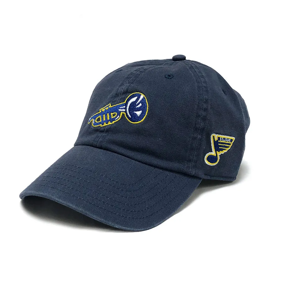 ST. LOUIS BLUES THE NORMAL BRAND TRUMPET DAD HAT STRAPBACK - BLUE