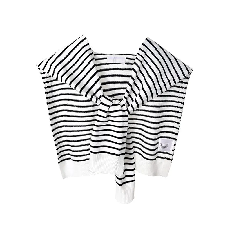 Stripes Women's Outer Shirt Skirt Spring and Summer Shawl