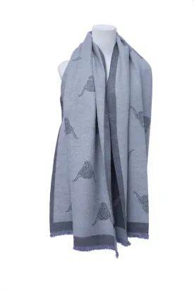 Supersoft Cow Scarf (Light Grey/Grey)