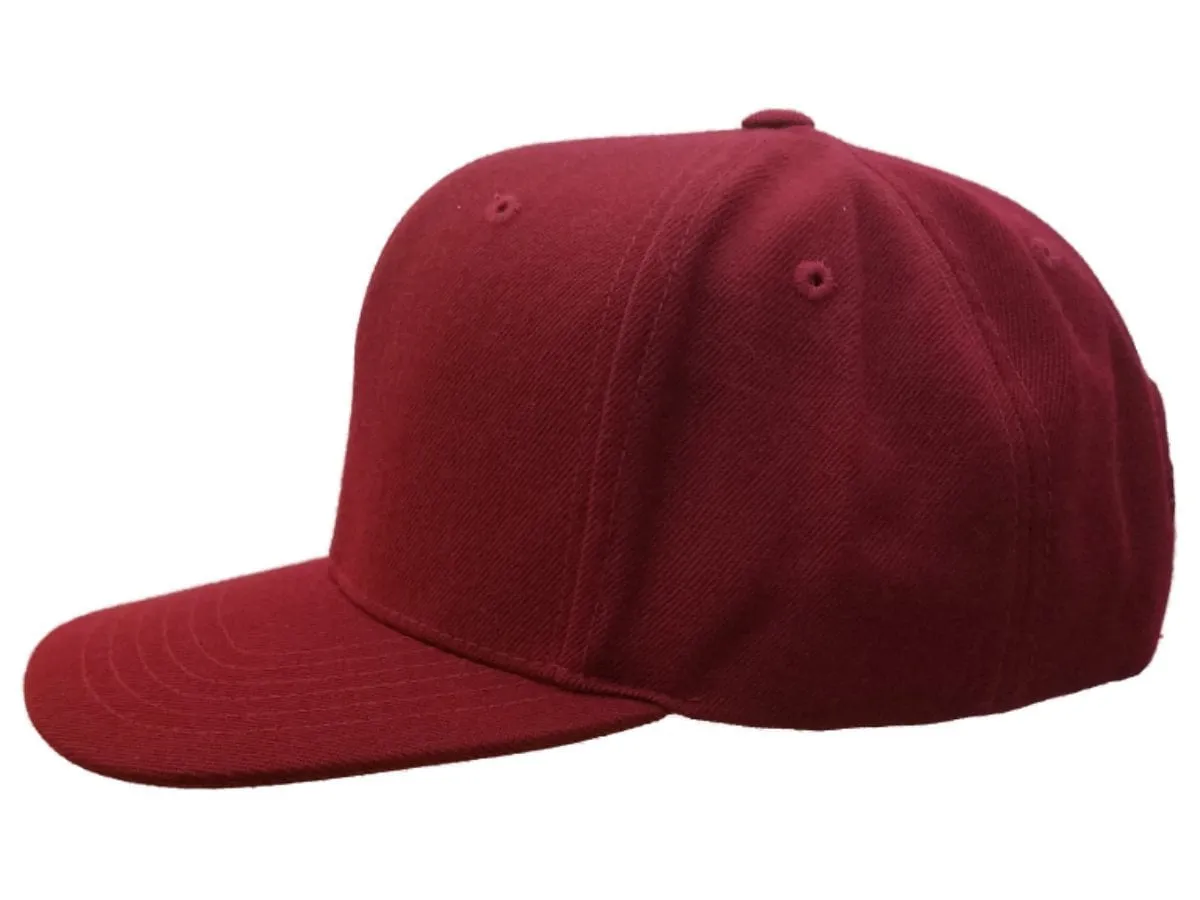 Top of the World Maroon Structured Adjustable Snapback Flat Bill Hat Cap