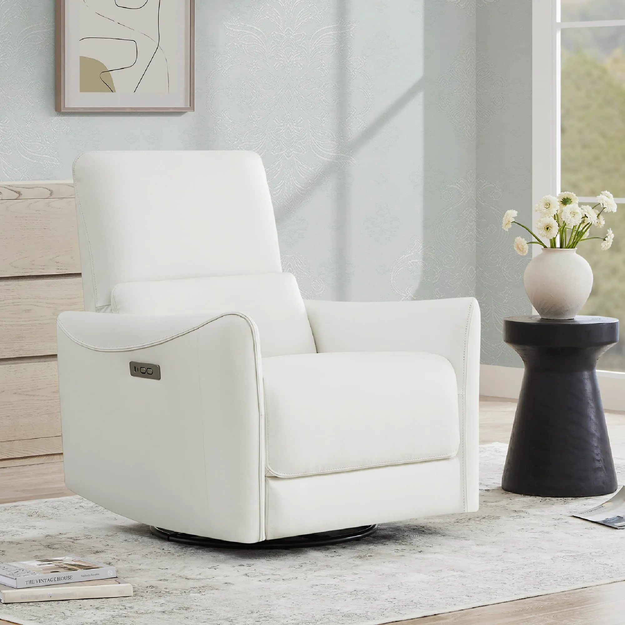 Tracee Modern Power Swivel Glider Recliner