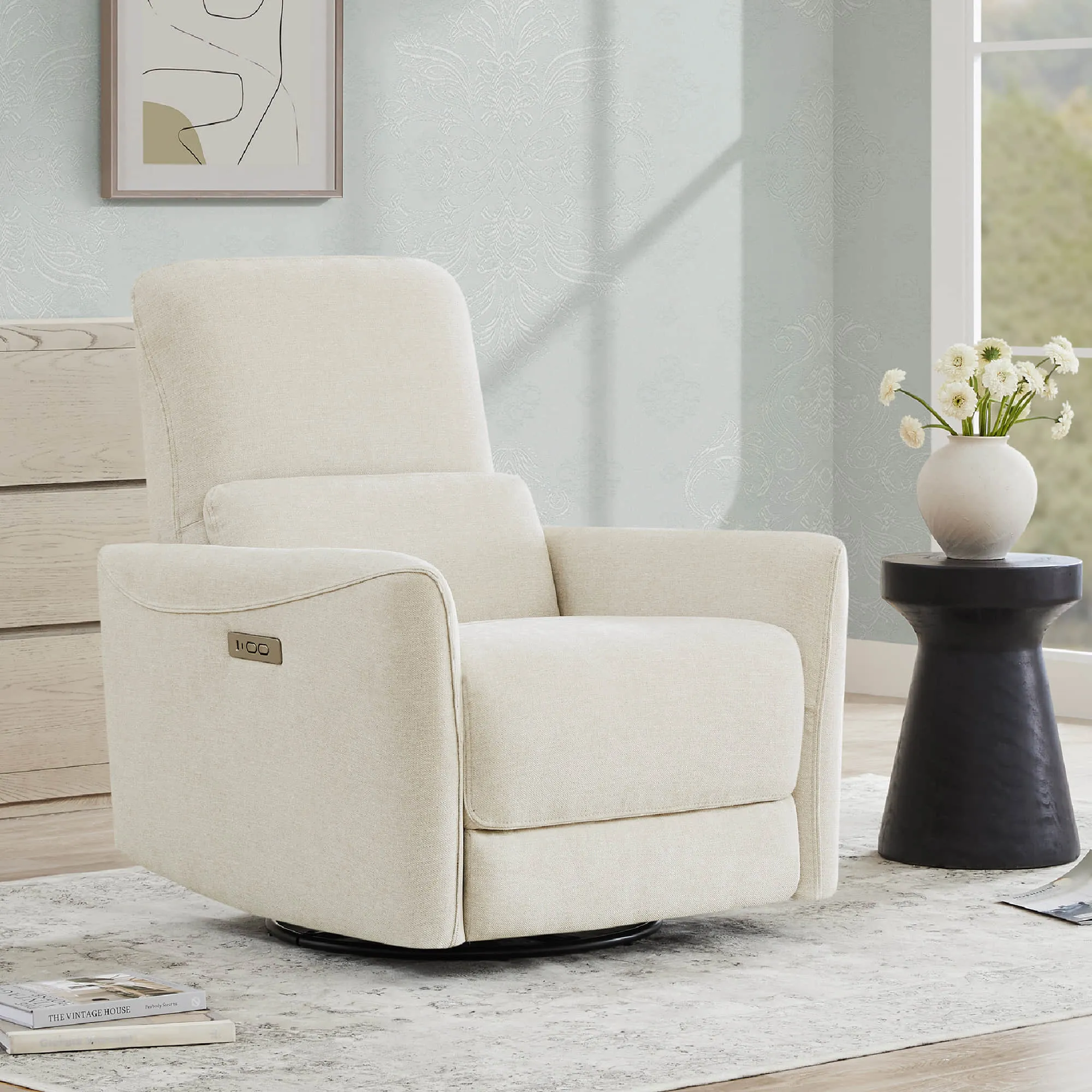 Tracee Modern Power Swivel Glider Recliner