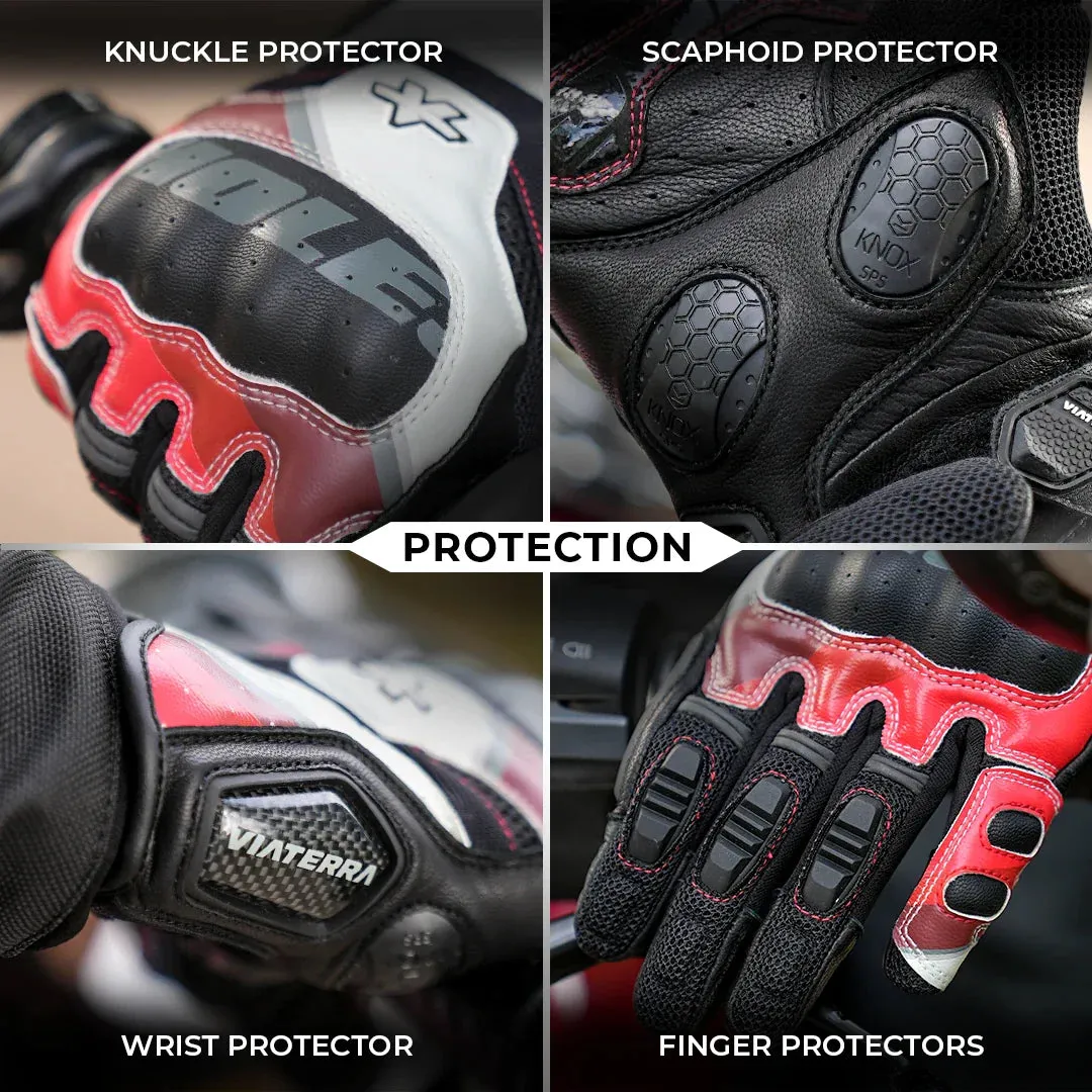 ViaTerra Holeshot Pro Semi Gauntlet Hybrid Gloves