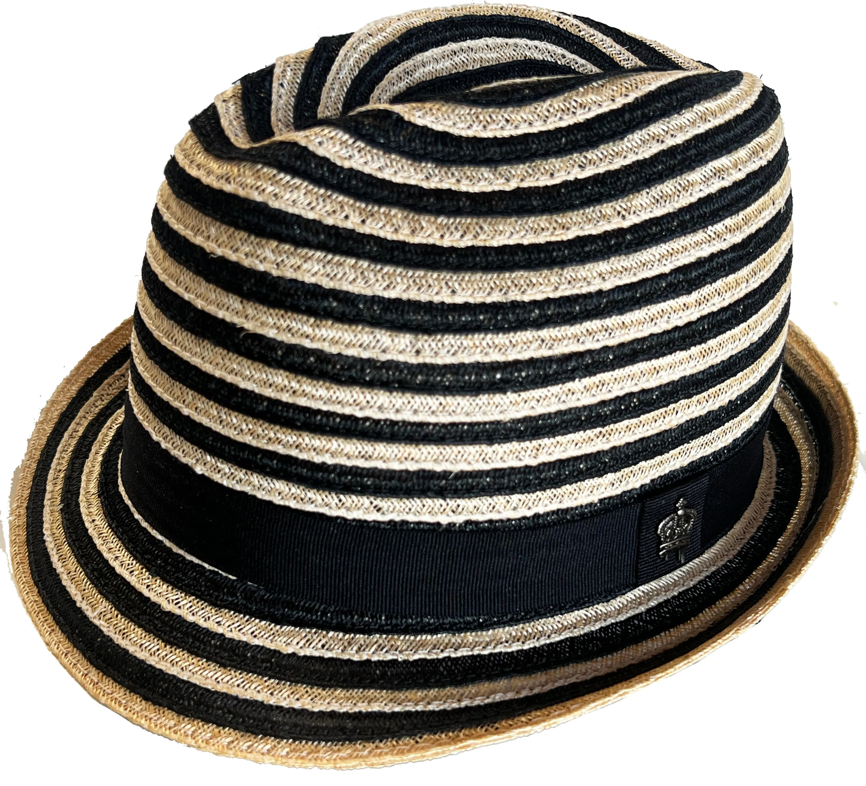 Vintage Christys' Crown Sisal Straw Stingy Brim Fedora